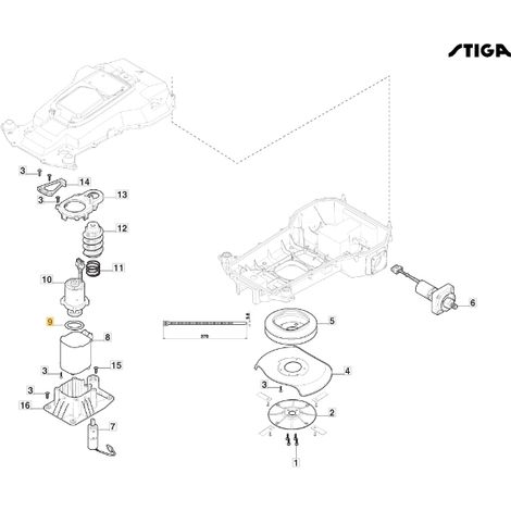Messer-Motordichtung Robotermäher Modelle A1000 ORIGINAL STIGA 122280004/0