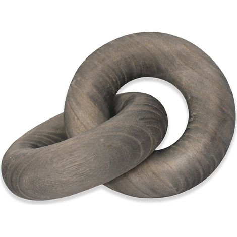 Signes Grimalt Figur 2 Verschiedene graue Glieder - Dekofigur aus Holz 9x18x16cm