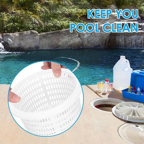 Cesta skimmer para piscina,Cesta de filtro skimmer para piscina,19 x 19 x 11 cm,Pieza de repuesto para una limpieza eficaz del agua (1/4)
