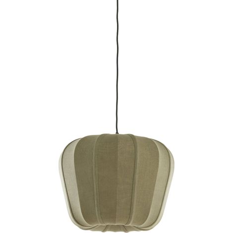 Light & Living - lámpara colgante - Zubedo - verde - textil - Ø (1/3)