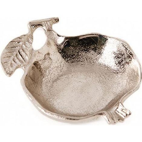 Dekorative Servierschale aus Metall in Fruchtform, Obsttablett aus Aluminium, elegantes Deko-Element, stilvoller Eingangsbereich (1/5)