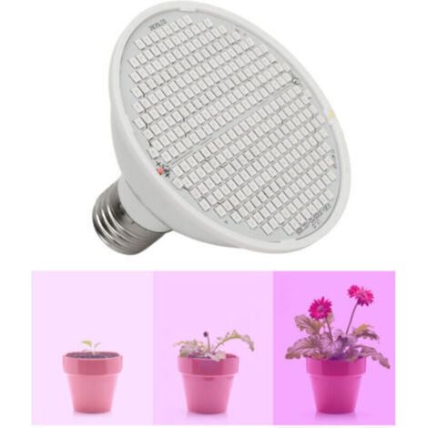 Ampoule de croissance à 300 LED, spectre rouge et bleu, base E27, éclairage de croissance pour plantes d'intérieur, démarrage de graines, AC85-265 V,