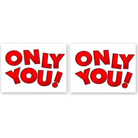 Only You Schuhaufkleber, 2 Stück, 1 Packung.