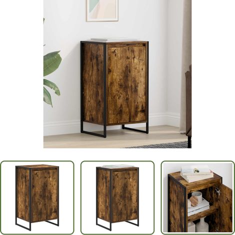 Buffet industriel - Buffet Chêne Fumé 43 x 36 x 75,5 cm Bois d'ingénierie (1/5)