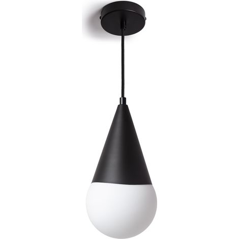 Lámpara Colgante Metal y Cristal Tenul Negro Mate (1/5)