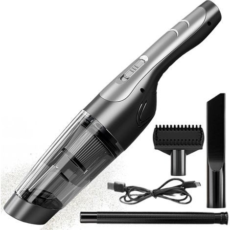 Mini Aspirateur Portable Sans Fil, Aspirateur Automobile 36600 Tr/min Équipé Filtre HEPA, Appareil De Nettoyage Puissant Rechargeable Pour Véhicule, Salon, Cuisine Contre Poils D’animaux (1/5)