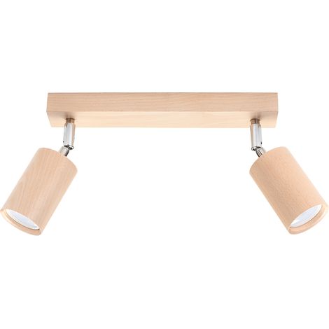 Deckenspot GU10 Natur Holz Modern Deckenstrahler (1/4)