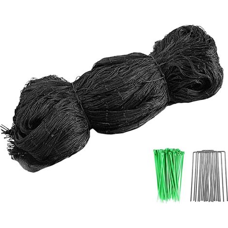 Rete Di Protezione Per Uccelli 7,5 X 15 M, Rete Anti-Uccelli, Rete Protettiva Per Alberi, Ortaggi, Frutta, Stagni, Rete Da Giardino Con Lacci A U E Picchetti Per Fiori, Alberi, Uso Agricolo