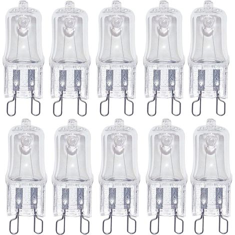 Pack of 10 G9 Halogen Microwave Oven Bulbs 230V 25W [Energy Class G] (1/4)