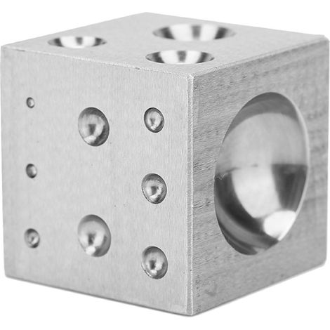 Bloc de dappage carré 50mm pour bijoux, outil de formage et estampage métal (1/5)
