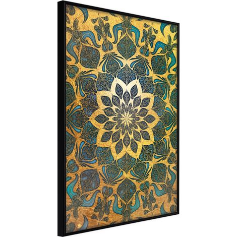 Affiche Murale Encadrée "Oriental Glow" 40 x 60 cm Noir