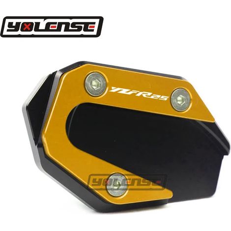 (Gold-YZFR25) Plaque de support latérale d'extension de béquille compatible avec YAMAHA YZF-R3 YZF-R25 YZFR3 YZFR25 YZF R3 R25 2014-2020 2018 maxpower (1/4)