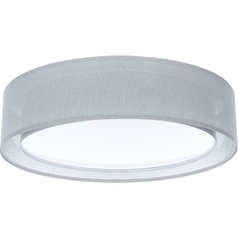 Plafonnier tissu double couche lumière douce et uniforme - Ø 60 cm - H16 cm (1/5)