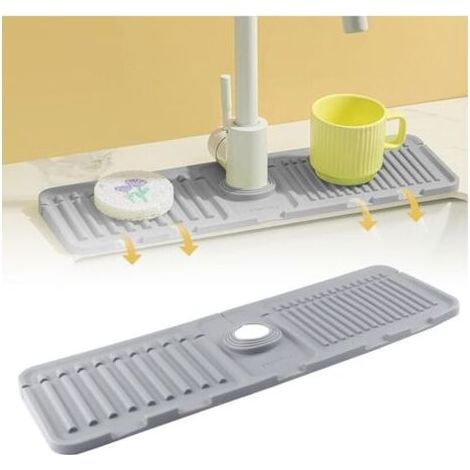 Tapis robinet silicone cuisine/salle de bain - 100% étanche - Facile à nettoyer - Anti-dérapant (1/5)