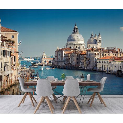 Fototapete Stadt Venedig Gebäude, für Wohnzimmer und Schlafzimmer, 300 x 210 cm – Komplettset inkl. Kleister & Anleitung (1/5)