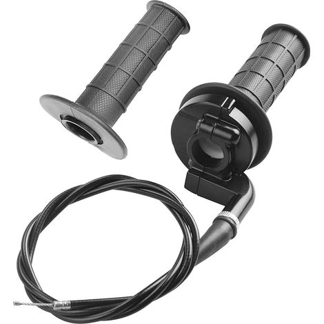 Motorrad Lenkergriffe Motorradgriff Lenkergriffe 7/8" 22mm Motorrad Griffe Motorrad Gasgriff mit Kabel + Gasklemme Ersatz für 50cc 90cc 110cc 125cc 140cc 150cc 200cc 250cc Pitbike Dirtbike