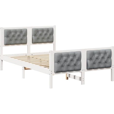 Maison Exclusive - Cadre de lit Gris clair 120 x 190 cm Pin massif (1/5)