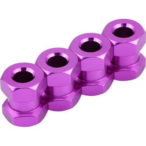 Stück 12 mm RC Sechskant-Radnaben-Metalladapter für D90 AX10 CC01 SCX10 F350 Crawler (15 mm Lila) (1/5)