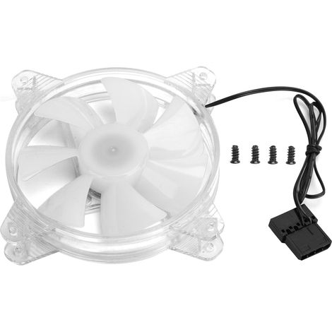 Ventilateur de boîtier PC haute performance 120 mm avec LED couleur, roulement hydraulique silencieux à 4 broches, cinq couleurs (1/5)