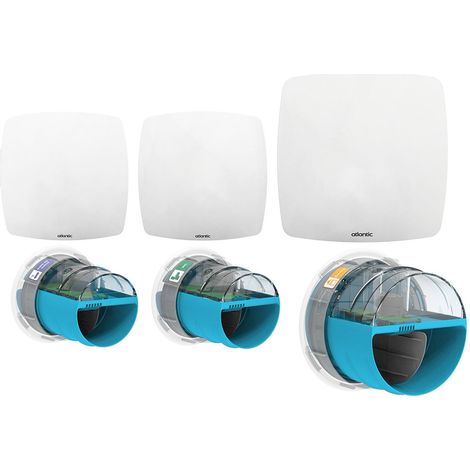 Atlantic – Pack de 3 kits e-Twist&Go pour VMC HYGROGENIUS FLEX – 3 piquages avec capteur d'humidité – Régulation automatique du débit – 526288
