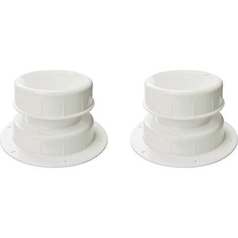 Kit de 2 bouchons de ventilation blancs pour tuyauterie de VR, pour tuyaux de 1 à 2 3/8 pouces. (1/5)