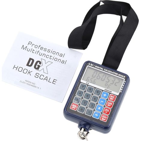 Balance Poids Bagage Suspension Mini Multifonction 50kg/10g Numérique avec Calculatrice Thermomètre