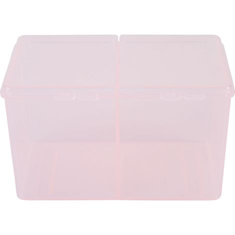 Boîte de rangement pour 2 grilles de coton, organiseur à poudre de vernis à ongles, boîte de stockage pour outils de manucure (1/5)