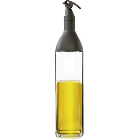Bouteille Distributeur Dhuile - Bouteille En Verre Avec Couvercle Auto-Ouvrant Et Anti-Goutte - Pour Huile Dolive Sauce Soja Vinaigrette Sirop - 500 ml (1/5)