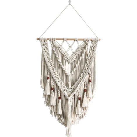Décoration murale en macramé, art mural en macramé - Tapisserie tissée à la main Chic Boho,Tapisserie murale en macramé, macramé artisanal, tapisserie tissée bohème, tapisserie Boho pour la déco (1/5)