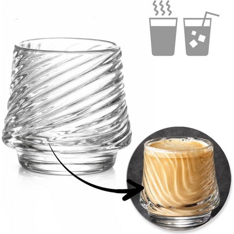 Gerilltes Glas, 150 ml, 1 Stück, für Kaffee, Getränke, Whisky, 7,5 x 8 cm, SZK200
