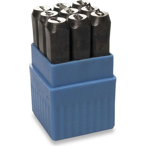 SET PUNZONI STAMPINI NUMERI 9pz DA 7mm TIMBRI NUMERI ALFA