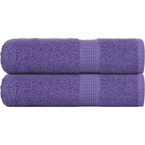 vidaXL Asciugamani 2 pz Viola 50x100 cm 360 g/m² 100% Cotone