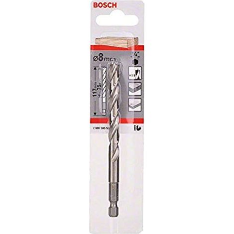 2608595523 - Punte elicoidali per legno con attacco esagonale , 8 x 75 x 117 mm , X LEGNO