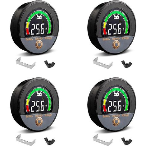 capteurs de capacité de batterie IP67 avec écran LCD rétroéclairé et alarme de basse tension, compatibles avec les batteries au lithium haute qualité (12 V, 24 V, 48 V, 60 V et 84 V). WHBYV (1/4)