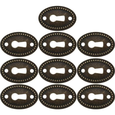 SHERCHPRY Lot de 10 plaques recouvrement ovales en alliage zinc (1/5)