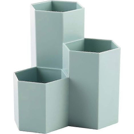 Porte-pinceaux hexagonal pour maquillage - Pot multifonction pour stylos, fournitures & outils de beauté (1/5)