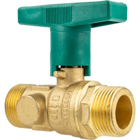 UNIWATER Trinkwasser-Kugelhahn mit ISO-T-Griff beids. Außengewinde G 1 Zoll (DN 20) Typ 1443 (1/5)
