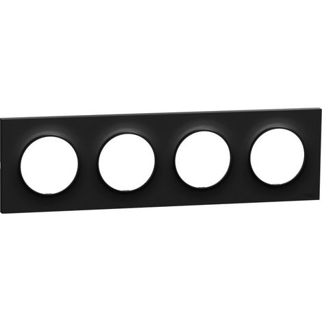 Plaque Odace Noir Origine 4 postes (S949708)