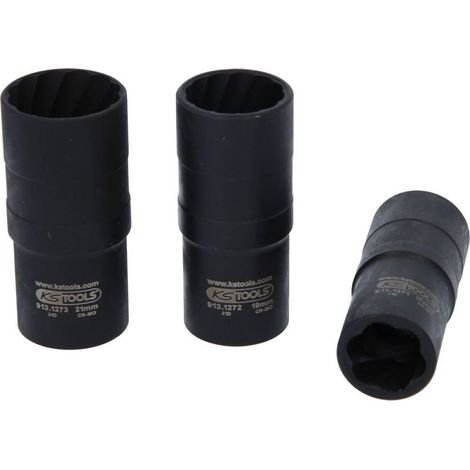 KS Tools 1/2" Spiral-Profil-Kraft-Stecknuss-Satz, 3-tlg,17-21mm - 913.1270