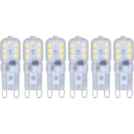 Lampadine LED G9, confezione da 6 lampadine G9 dimmerabili, 3W, 14 LED. (1/5)