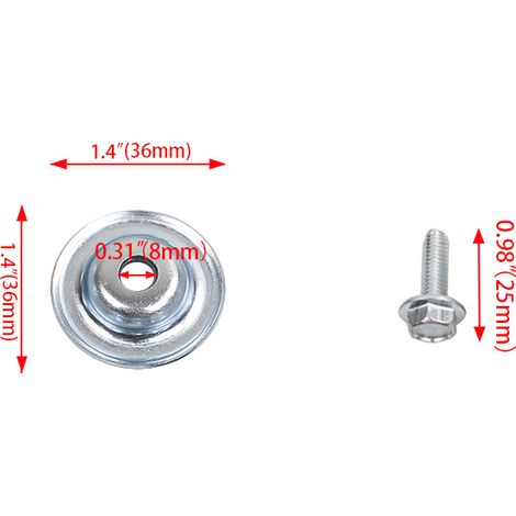 Antirutschplatten, Unterlegscheiben und Schrauben für Fahrzeugmodifikationen, passend für alle Polaris Universal Ranger RS1 RZR (1/4)
