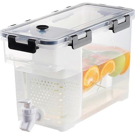 Bouilloire froide Zynic avec robinet, grande capacité (3,5 L), idéale pour les jus, le thé et la limonade. Compatible avec les robinets de réfrigérateur et les théières pour la cuisine et la maison. (1/5)