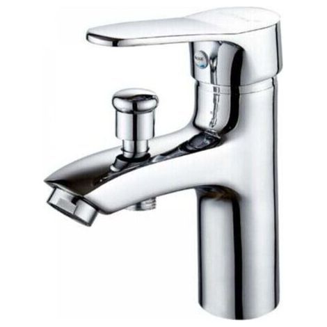 Robinet baignoire robinet monotrou à double usage chaud et froid Alliage Mitigeur de douche, robinet salle bain douche (1/4)