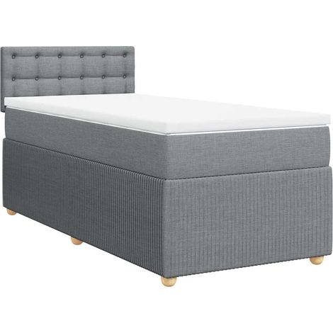 Maison Exclusive - Boxspringbett mit Matratze Hellgrau 100x200 cm