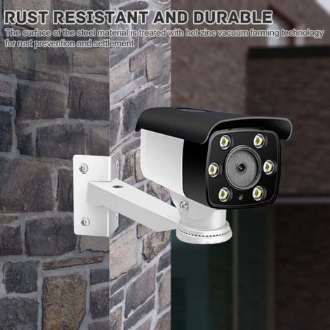 Support Caméra Extérieure - Pour Poteau Tube Mât - Réglable Sans Perçage - Compatible Toutes Caméras Surveillance - 1 Pièce (1/5)