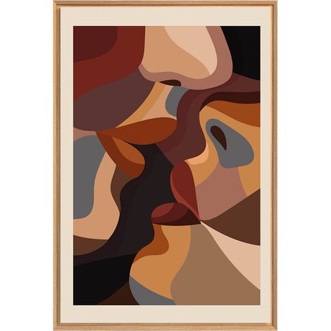 Tableau mural encadré visages 65x97 cm - Tableau Mural Décoratif - Image Encadrée Imprimée en HD - Impression 65x97 cm sur Fibres de Bois FSC - Finition Mate - Fabriqué en France (1/5)