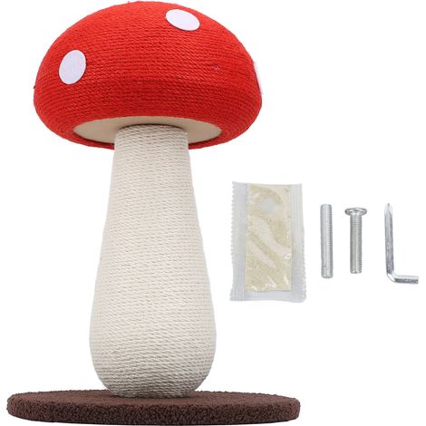 Mushroom Cat Scratching Post Scratch Resistant Furniture Protection Space Saving Cute Cat Scratcher for Kittens (1/5)