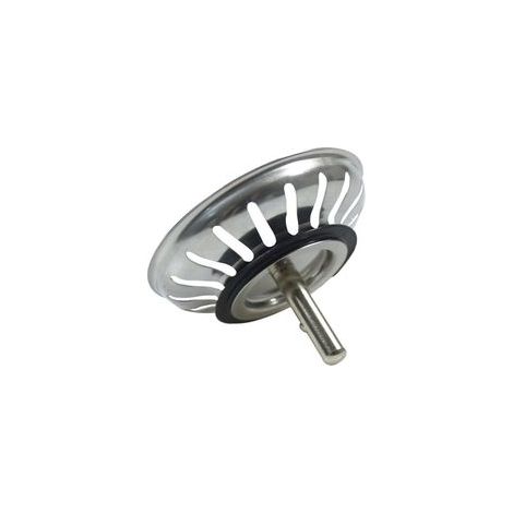 Bonde évier 80 mm – Crépine universelle en acier inoxydable – Bouchon panier pop-up lavable – Ne se bouche pas, ne déborde pas (1/5)