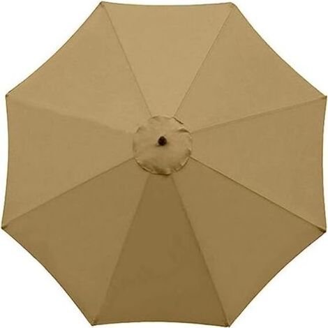 Tissu de rechange pour parasol de jardin, 3 m, 8 côtes, Kaki (1/5)