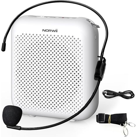 Portable Voice Amplifier, Megaphone with Wired Microphone for Teachers  10W, 4000mAh, 30h battery life, USB-C charging, Powerful and sharp sound, Clear sound, GuidesClassTrainingOutdoorTrainers (1/5)